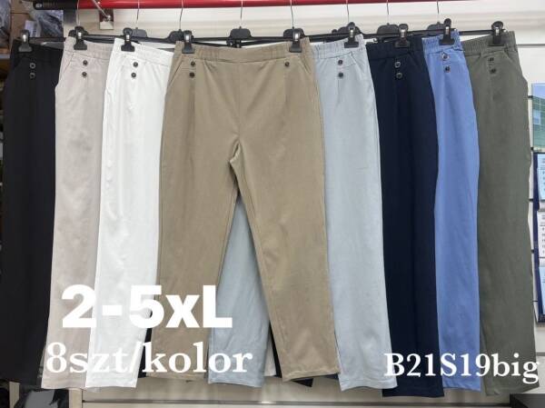 Spodnie damskie Roz 2XL-5XL, Mix Kolor Paczka 8 szt